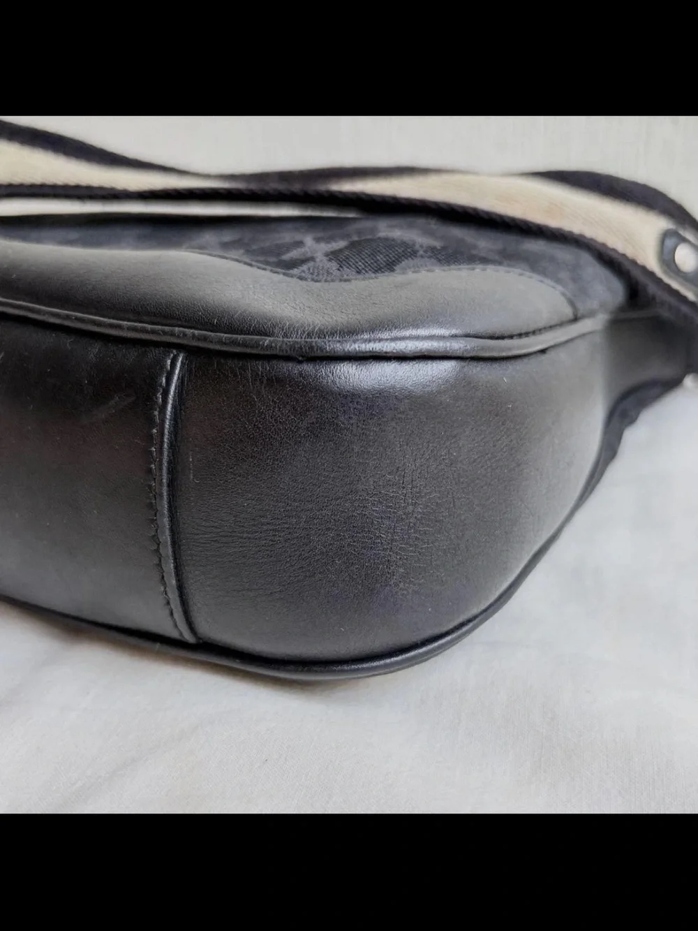 Gucci Black Monogram Shoulder Bag